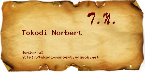 Tokodi Norbert névjegykártya